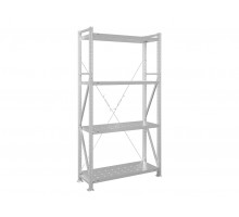 Стеллаж MS U 2000x1000x400/4 перфорированные полки