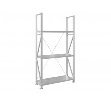 Стеллаж MS U 2000x1000x400/3 перфорированные полки